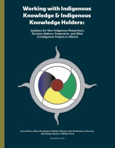 Image of report cover with main title "Working with Indigenous Knowledge & Indigenous Knowledge Holders"